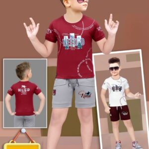 Buy Online Printed Half Sleeves Boys Shirt With shorts Order