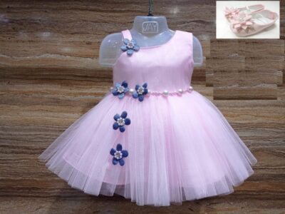Girl Kids Party Wear Frock with Shoes