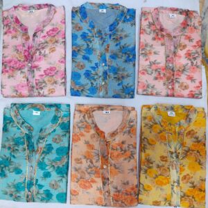 Shopping online Printed Floral Kota Doriya Cotton Kurti Dress