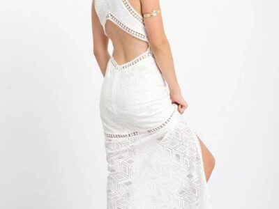 Shein backless lace beach dress